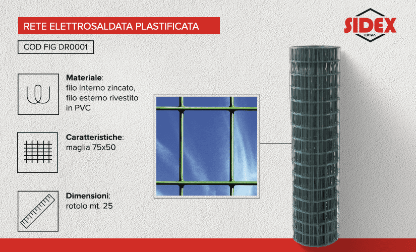 rete elettrosaldata plastificata Sidex