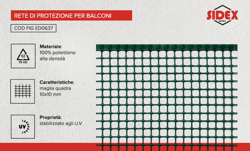 rete di protezione per balconi